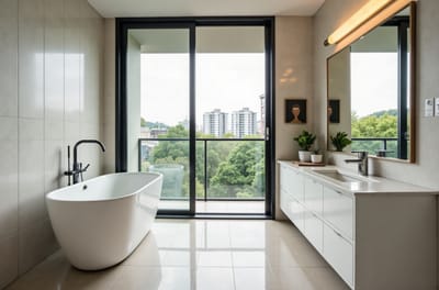 Baño principal de Apartamento 2 hab en San José