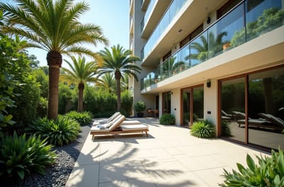 Jardín de Apartamento 2 hab en Santa Ana