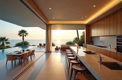 Cocina de Casa 4 hab en Tamarindo