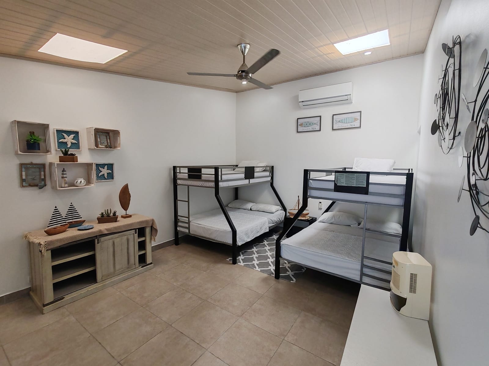 Bunk beds and dresser in the second bedroom